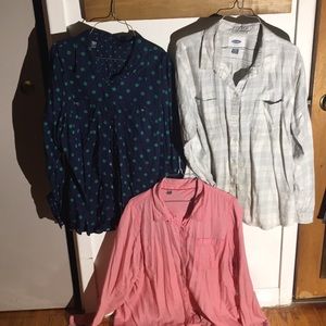 Lot of 3 button down shirts